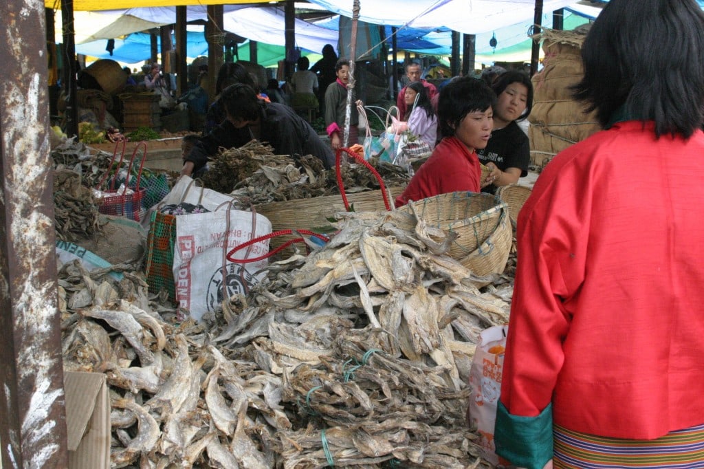 Bhutan - dem Samstagmarkt von Thimphu 6