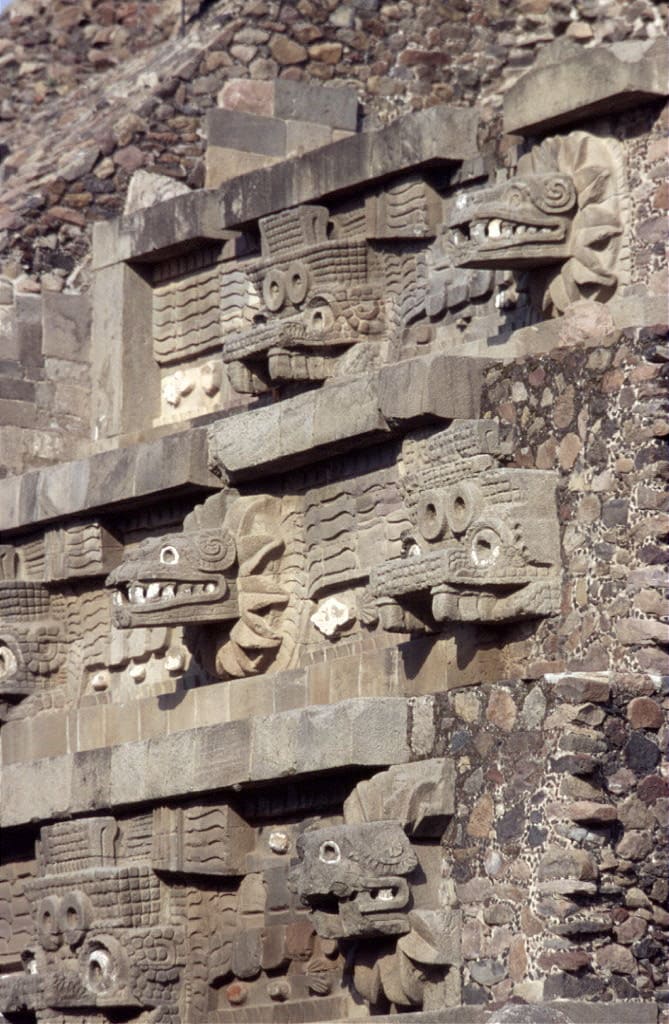 Detailed Stonework in Teotihuacan