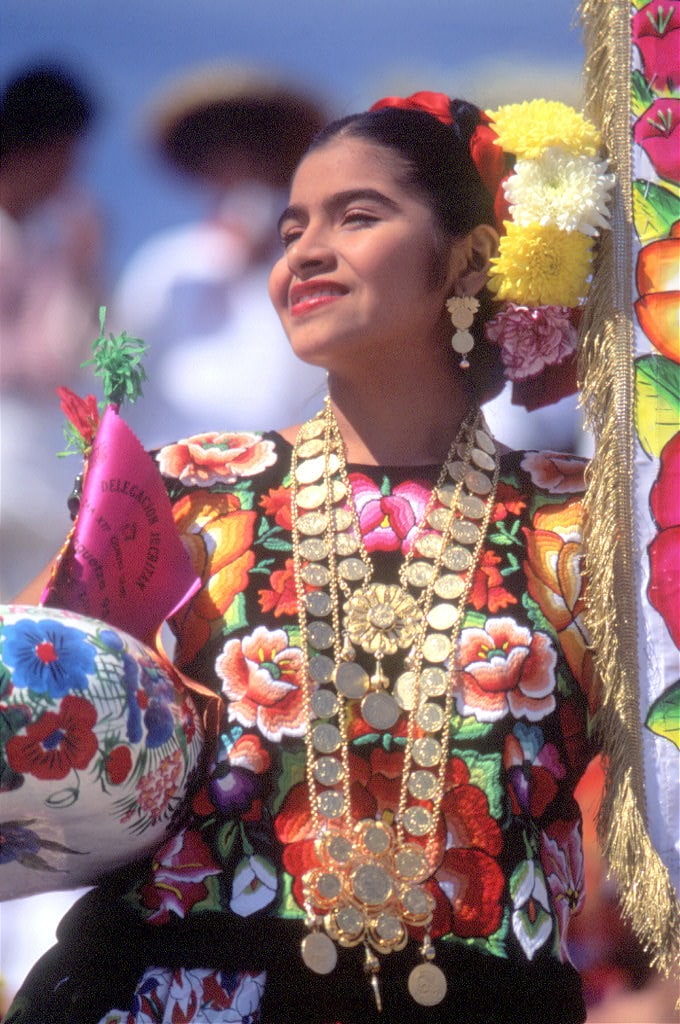 Oaxaca Women in Regional Wear and Jewelry